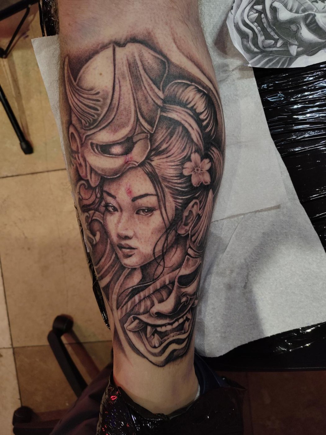 Geisha and oni